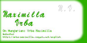 maximilla vrba business card